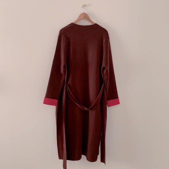 Mango Bicolor Long Cardigan Coat - Picture 8 of 15